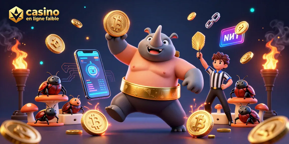 Plongez dans l'univers du casino en ligne fiable avec un combat de sumos entre insectes, entouré de richesses numériques.