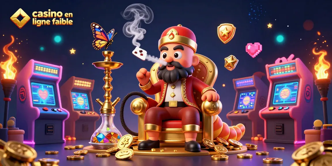 Découvrez l'expérience de jeu au casino en ligne fiable avec un maître narguilé et des éléments de jeux animés.