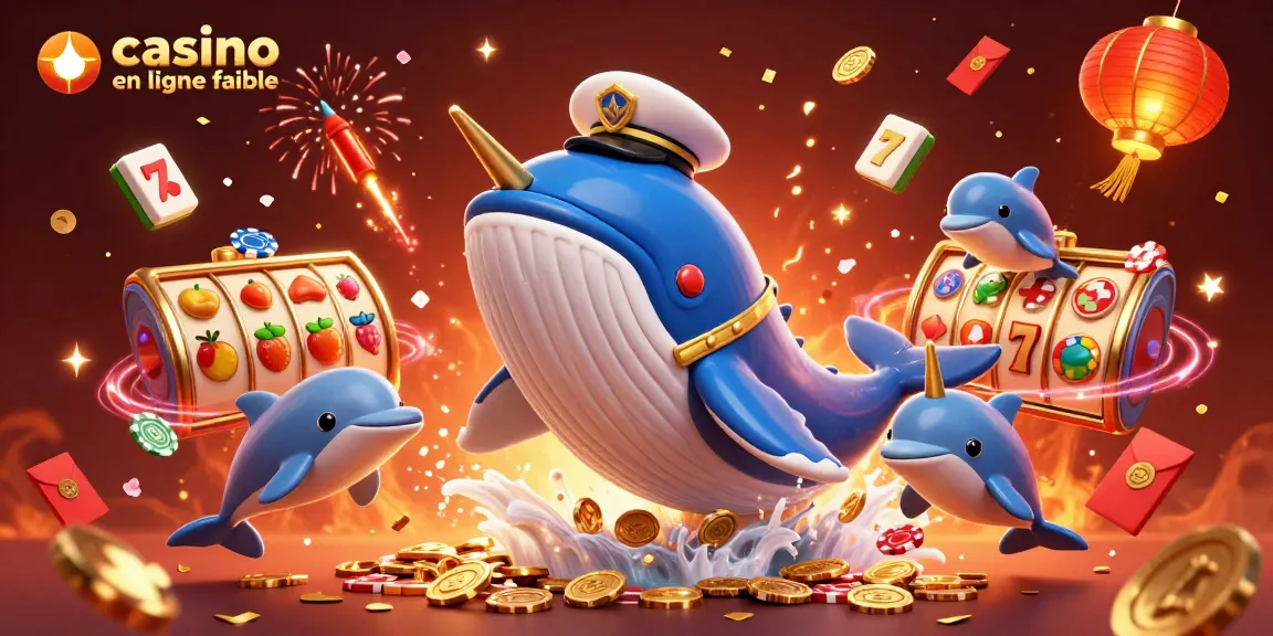 Découvrez une scène festive de casino en ligne fiable mettant en valeur des personnages marins jouant avec des gains.