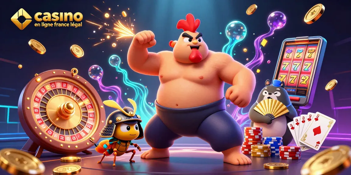Plongez dans le monde des jeux avec ce visuel captivant du casino en ligne légal en France.