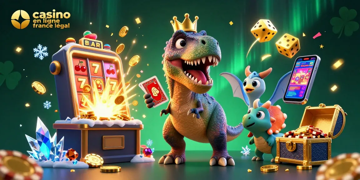 Profitez d'une illustration 3D animée sur le thème du casino en ligne France légal avec des personnages fascinants.