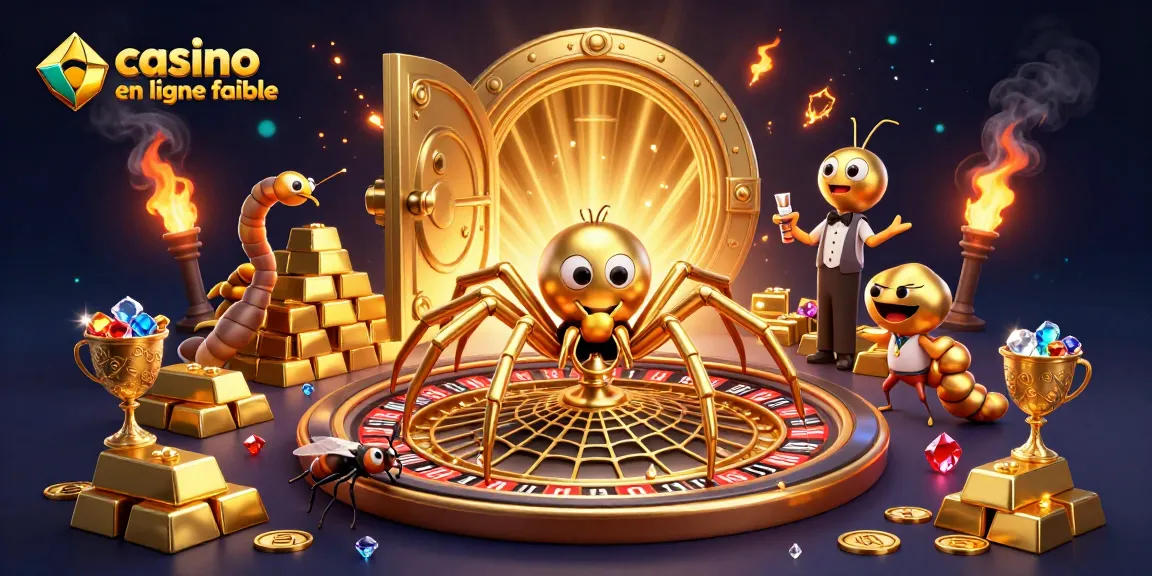 Profitez des meilleurs jeux dans un casino en ligne fiable, avec une araignée en or et une ambiance luxueuse.