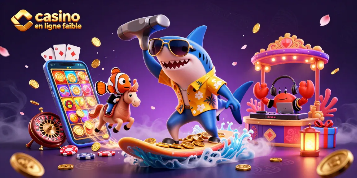Plongez dans le monde des jeux avec casino en ligne fiable, mettant en vedette un requin à marteau 3D et son escouade vibrante.